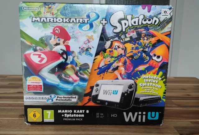 Console Nintendo Wii U Premium Pack Mario Kart 8 et Splatoon - Lire description