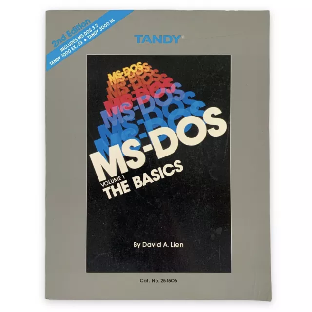 VTG 1986 Tandy MS-DOS The Basics Vol. 1 2nd Edition Manual Book Cat No. 25-1506