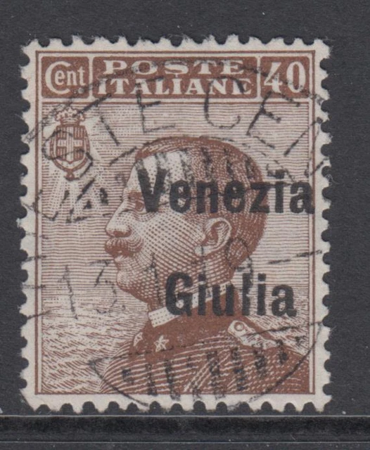 Italy - Venezia Giulia - Variety shifted overprint  Sass. 25x  Super centered