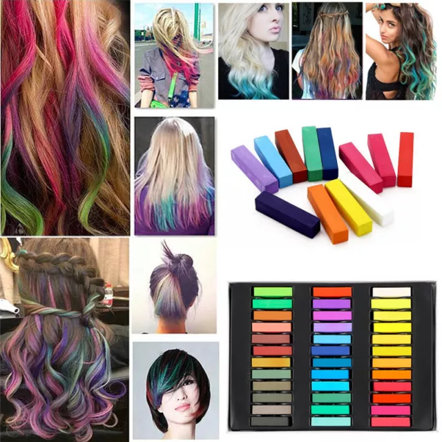 36 Hair Dye Easy Temporary Colours Hair Chalk Soft Pastels Hair Colour Salon