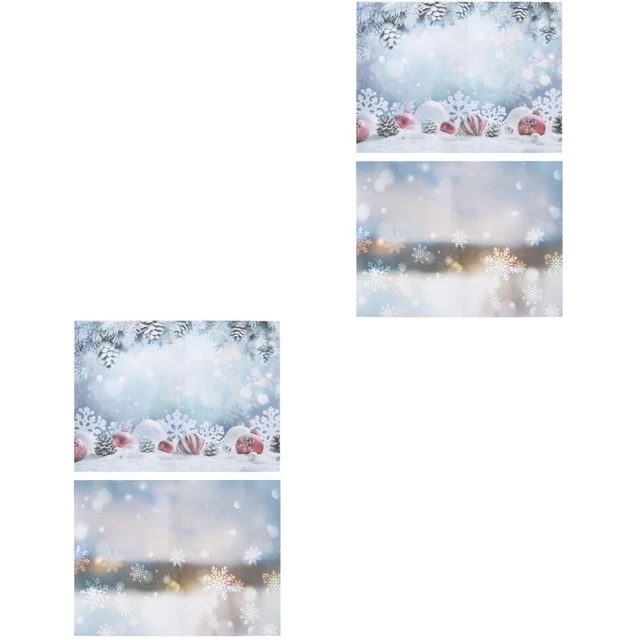 2 PC Weihnachtshintergrundpapier Weihnachtsfotografie Perlmutt Wandteppich