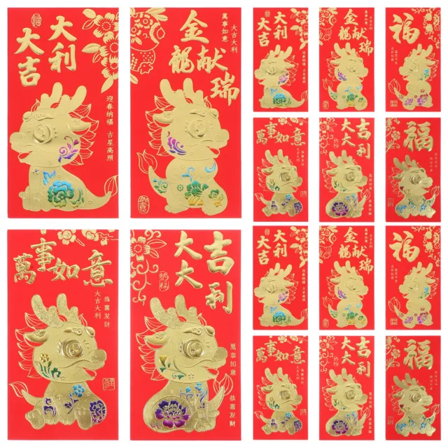 60pcs Year of The Dragon Red Envelopes for Chinese New Year