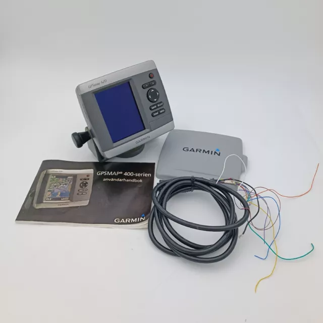 GARMIN GPSMAP 420 CHARTPLOTTER MARINE GPS NAVIGATOR w/PWR COVER MOUNT MANUAL
