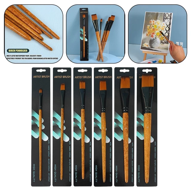 Spazzola da vernice nylon a grana di legno resistente e pratico per pittura arti