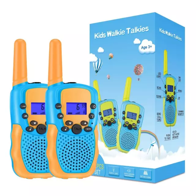 Kids Walkie Talkie 2Pack, Walkie Talkie for Kids 8 Channels 2 Way Radio