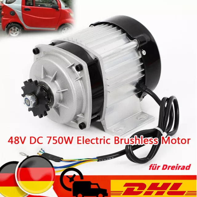 48 V 750 W Dreirad Elektrischer Motor E-Bike Bürstenloser Motor & Control Set