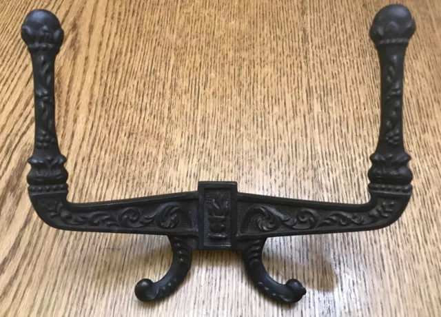 Antique Cast Iron Victorian Double Coat Hat Hook Hall Tree Hook