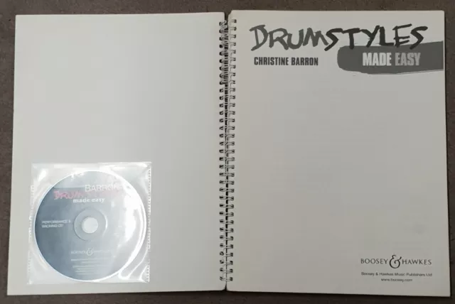 Drum Styles Made Easy Music Book CD Drum Kit Beats Learn To Play - Barron - A1 2