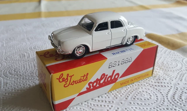 Superbe Mini Renault Dauphine Blanche Solido 1/43 - Année 1961 - Occasion, Parfait Pour Collectionneurs