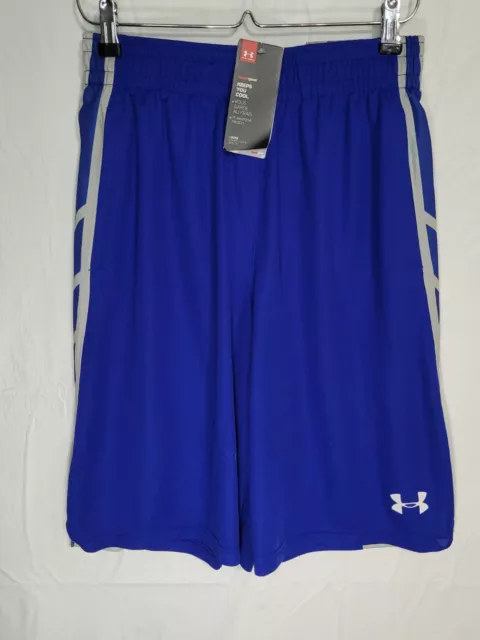 NEW UNDER ARMOUR Shorts Adult M Blue Gray Basketball 11