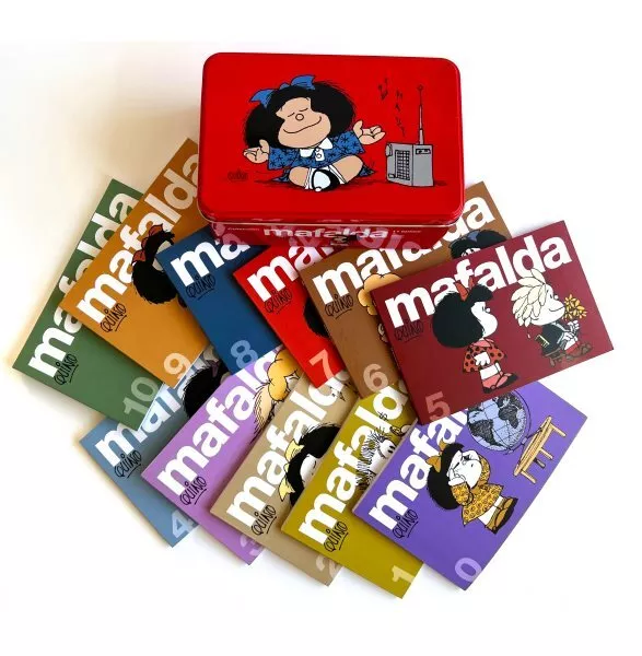 11 tomos de MAFALDA en una lata roja (Edición limitada) / 11 Mafalda's titles...