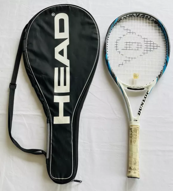 DUNLOP Apex Pro Hm6 Carbon White Full Size Tennis Racquet With Cover Grip Flake