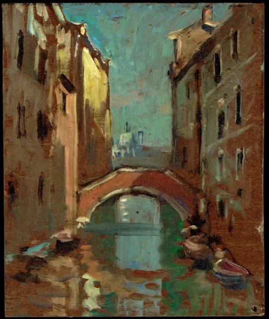 Venezia Canale Dipinto Olio Tavoletta cm. 15  x  18