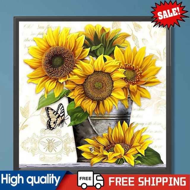 PAINT BY NUMBERS Kit DIY Sunflower Oil Art Picture Craft Home Wall ...