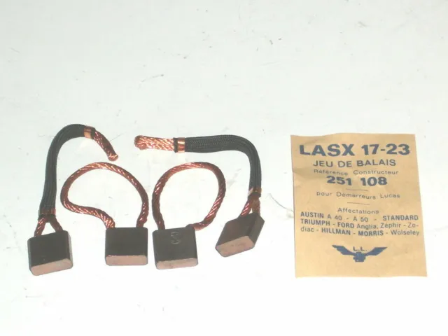 Set of Brushes (Coal) LASX17-23 for Austin-Triumph-Ford-Hillman-Morris 2