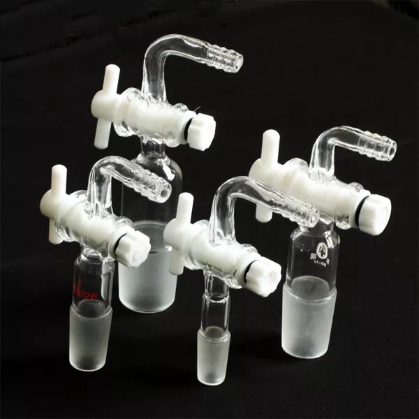 Glassware Kit PTFE stopcock Straight Glass vacuum adapter with hose connection