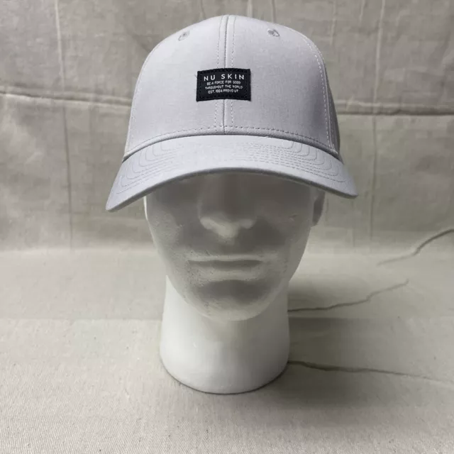 Nu Skin Light Grey Adjustable Buckle Sizing Baseball Hat