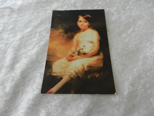 CPSM carte postale RAEBURN petite fille avec des Fleurs 1972