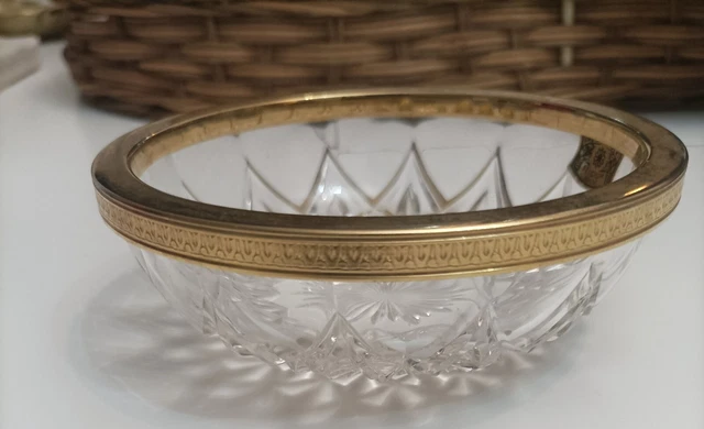 Grande Coupe à Champagne En Cristal Taillé 2 Tons Val Saint Lambert Ou Saint Louis - Forme Navette