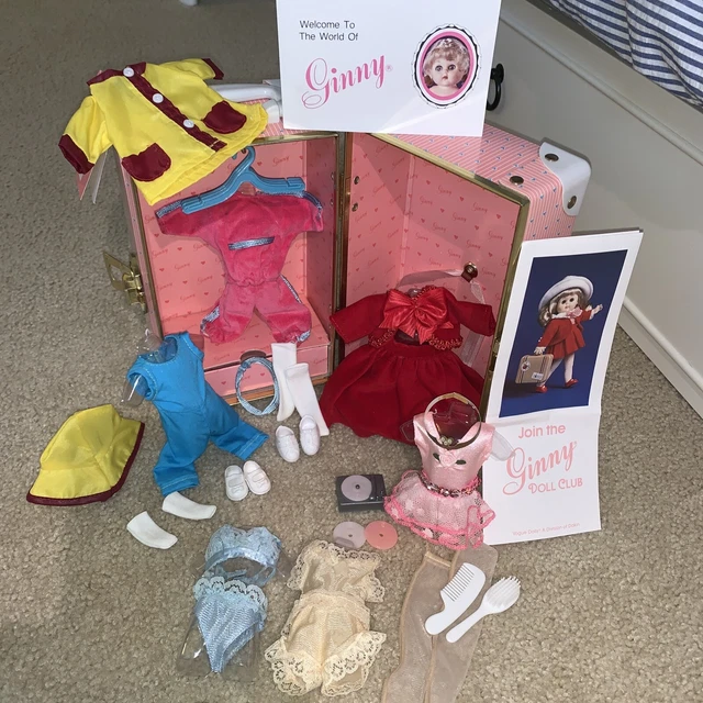 VINTAGE 1980s VOGUE GINNY DOLL TRUNK & CLOTHES NEVER PLAYED WITH  SET MINT!