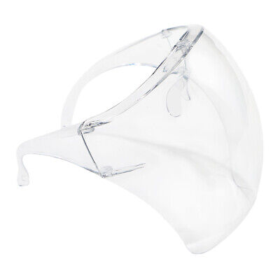 Clear Shield Face Mask Goggles Transparent Reusable Glasses Visor Anti-Fog NEW