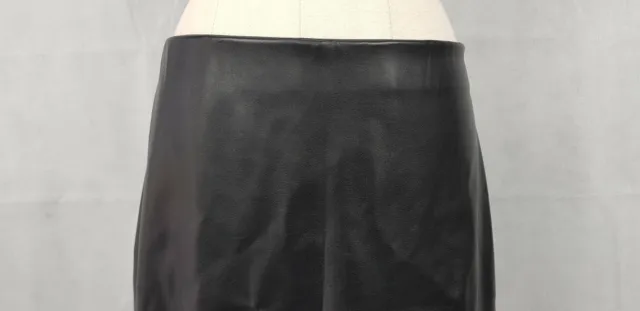 Wolford NWOT "Emma" Black Shiny Elastic Waist Skirt, Size 38, AU 8-10. 2