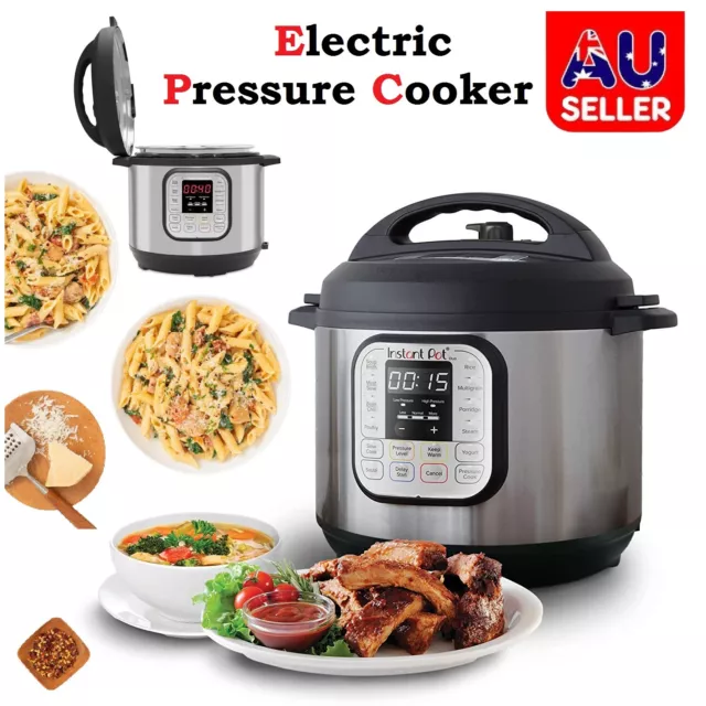 Electric Pressure Cooker Steamer LED Display For Cooking Soup Rice Travel Home