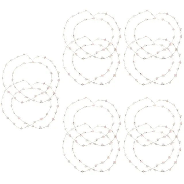 10 rollos rosa cadena de piedra natural collar cadenas de metal eslabón para joyería