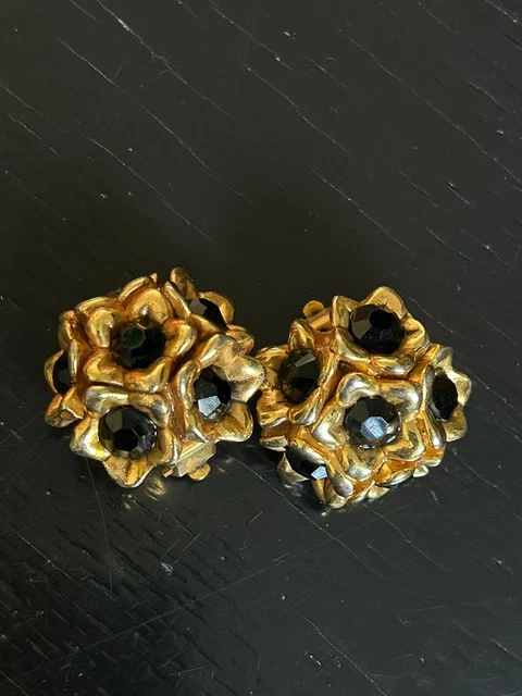 Boucles D'oreilles Clips Créateur Alexis Lahellec Style Couture Moderniste - Occasion