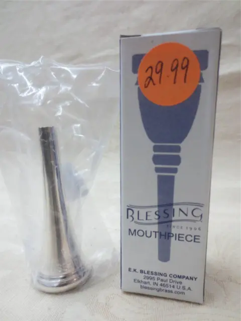 Blessing-French Horn Mouthpiece-11-MPC11FR-Silver Plated-Comfort Rim-Nice!