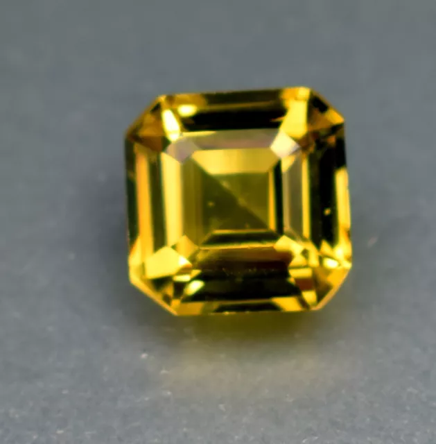 5.85 Certified Natural Ceylon Diffuse Yellow Sapphire Emerald Cut Loose Gemstone