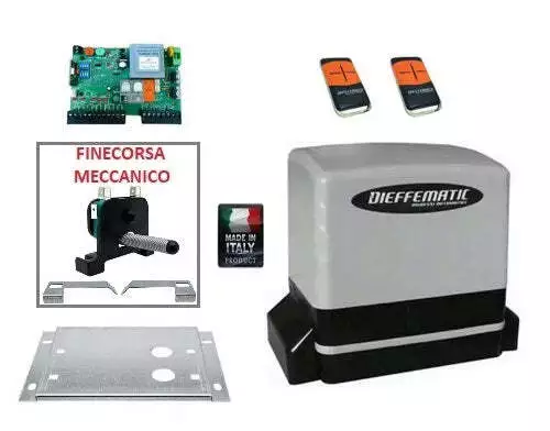 Motore Cancello Scorrevole 600Kg 230V Automazione Con Attuatore Centrale + 2 Tx