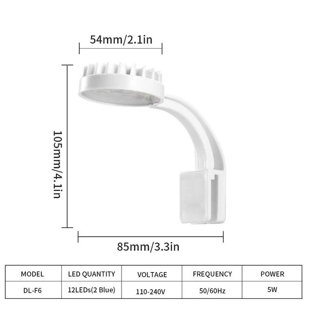 Aquarium Light Clip-on Lamp Grow Lights Aquatic Lighting Fish Tank LED Grass