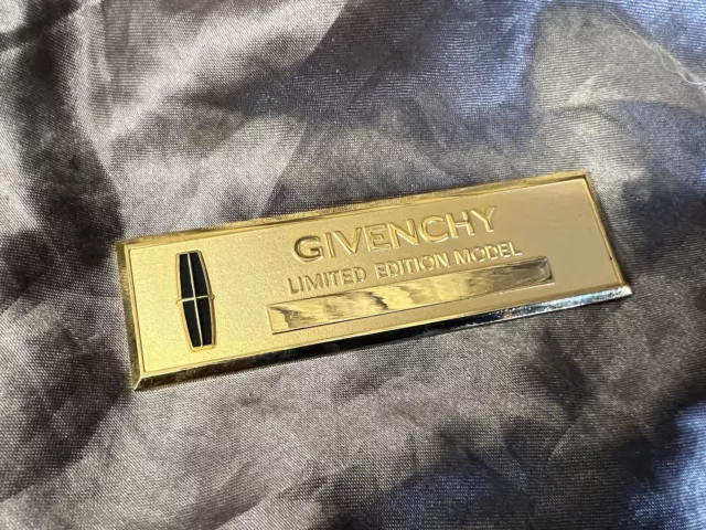 NOS Lincoln Continental Givenchy Dash Plaque Series Mark IV V VI Designer