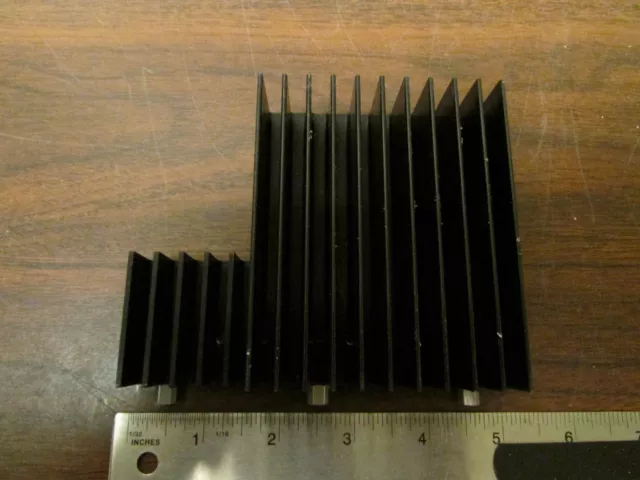 Heat Sink 4 X 5 X 1.5 With Cutout Black Anodized Aluminum 3 Mounts