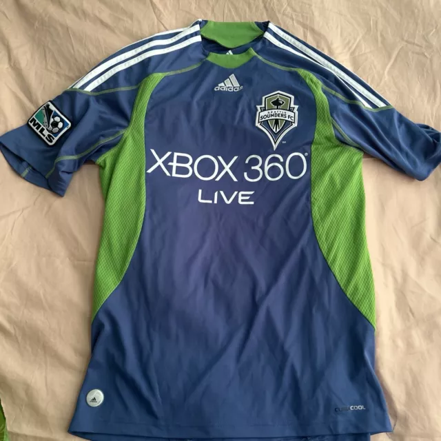 Seattle Sounders FC Jersey Mens Small Blue Adidas MLS 2009 Away Xbox 360 Adult