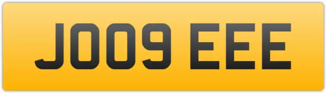 Joe Joey Jo Joseph Jodie Jose Je Private Registration Car Number Plate Jo09 Eee