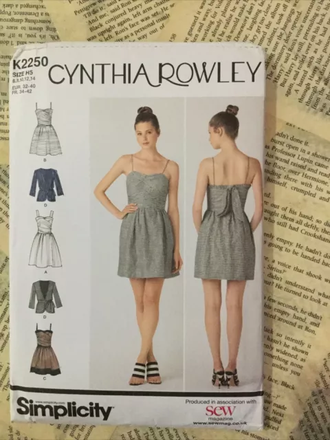 Simplicity Sewing Pattern K2250 Misses' Dress & Jacket Cynthia Rowley Size 6-14