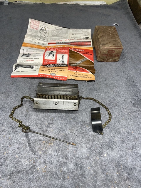 Vintage CLIPPER 0-4" Belt Lacer Tool - w/Box and Paperwork