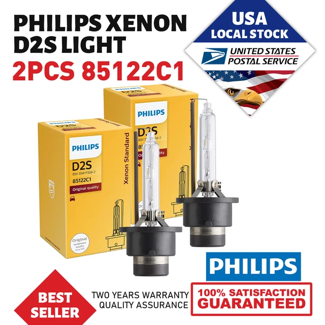 D2S 35W x2  HID XENON HEADLIGHT BULBS PAIR PHILIPS For2010-2015 Nissan Altima