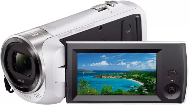 カメラ ビデオカメラ SONY CAMCORDER HANDYCAM HDR-CX470 White 32GB Optical Zoom 30x NEW 