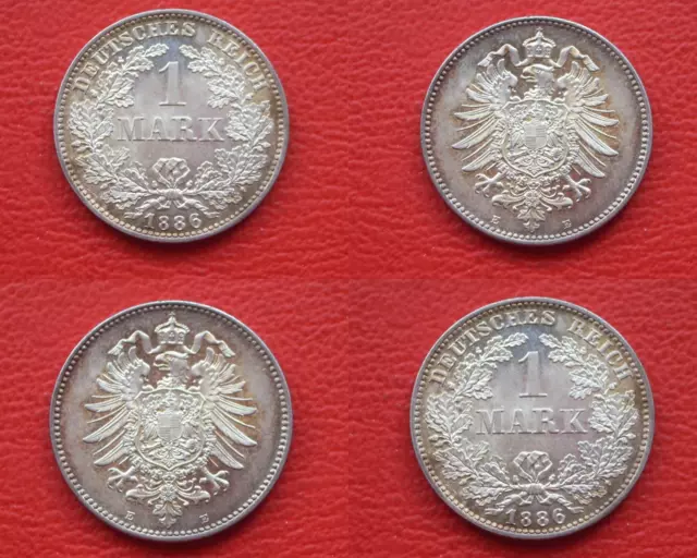 1 Mark 1873 - 1887 kleiner Adler / Kaiserreich / SILBER / ZUR AUSWAHL!! KM#7 J#9
