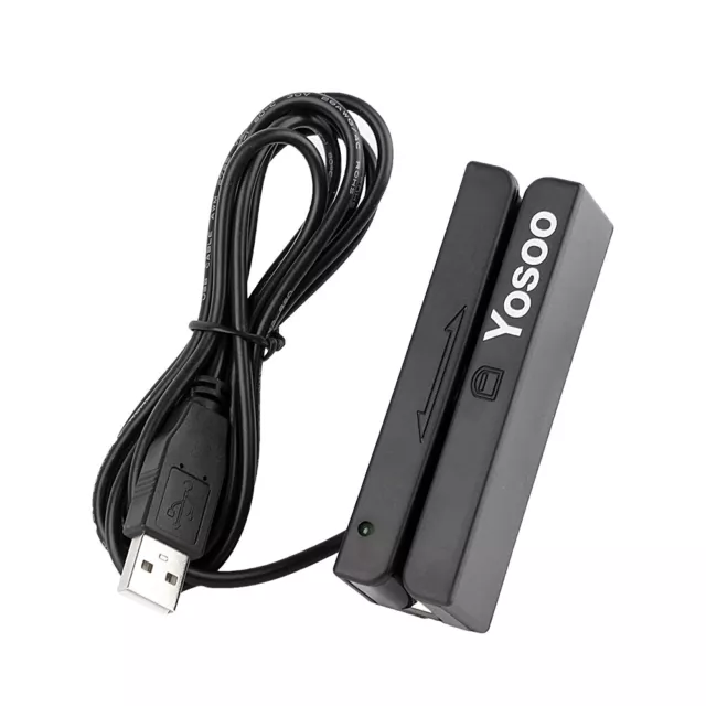 USB MSR90 Portable 3 Tracks Hi-Co Magnetic Stripe Card Reader