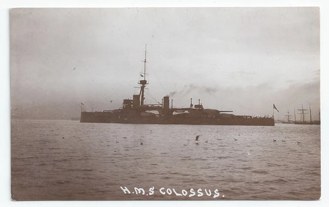 HMS COLOSSUS COLOSSUSKLASSE Schlachtschiff Royal Navy unbenutzt RP