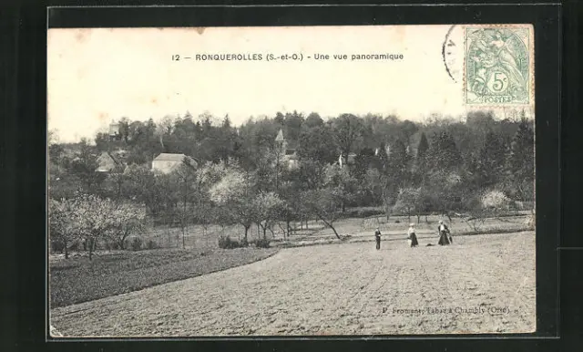 CPA Ronquerolles, Une vue panoramique 1906