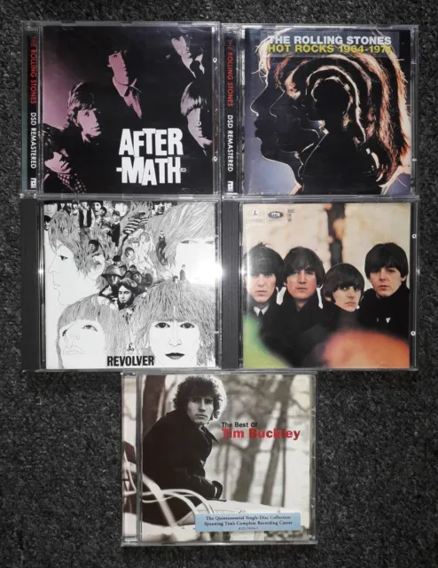 5 Rock CDs - The Beatles, The Rolling Stones, Tim Buckley