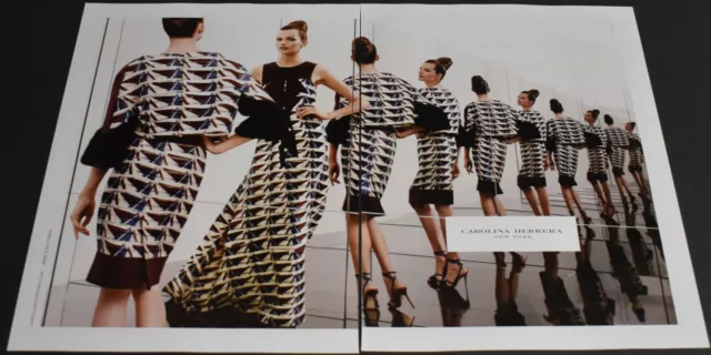 2014 Print Ad Sexy Heels Long Legs Fashion Lady Brunette Carolina Herrera NY Art
