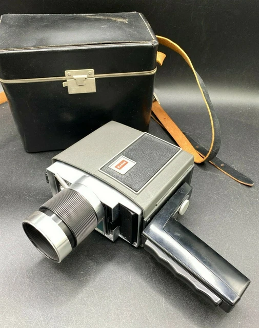 KODAK 8mm ELÉCTRICO 8 ZOOM con estuche de transporte y mango vintage