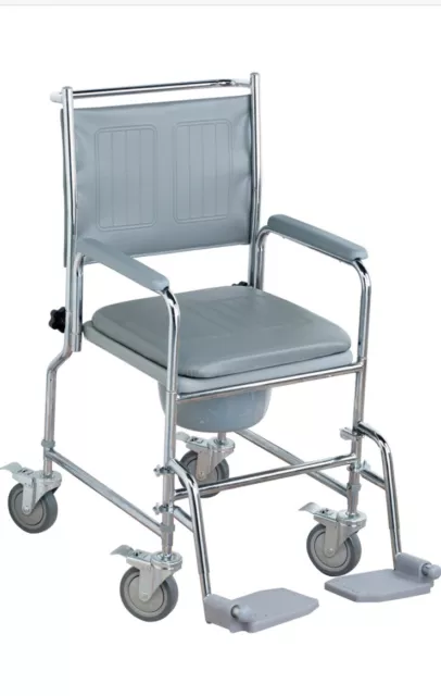 NRS Healthcare M66119 Wheeled Commode/Over  Toilet Chair