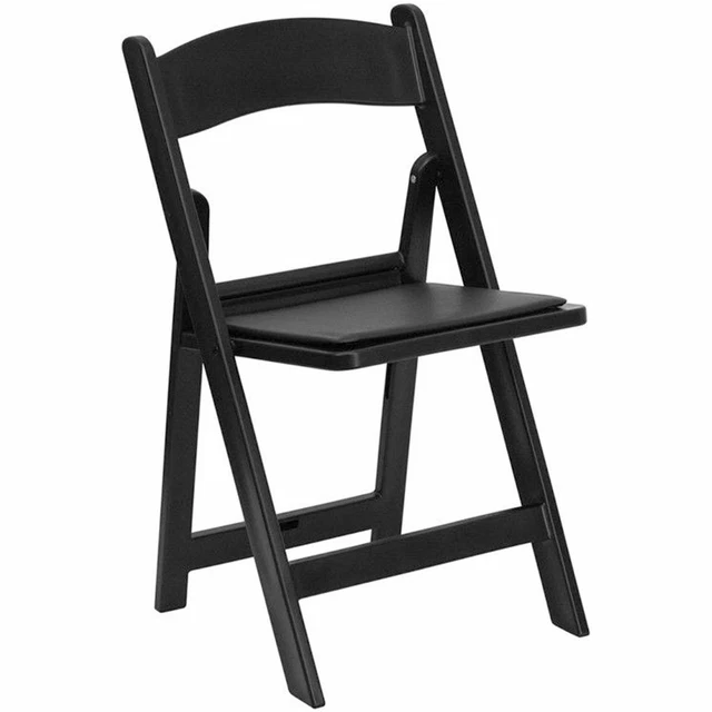 Resin Folding Chairs Patio Outdoor Restaurant 300 lb Capacity Padded Seat 64 Pk